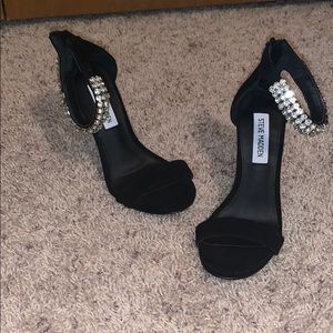 Black heels with diamond detailing